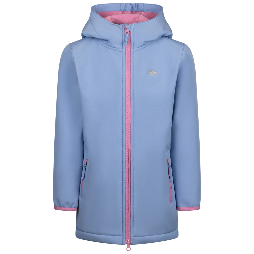 (11-12 Years, Cornflower) Trespass Girls Softshell Jacket Brennagh