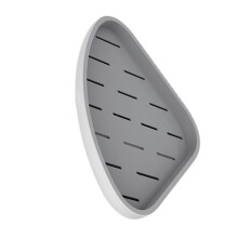 Estante de esquina triangular gris de plástico impermeable
