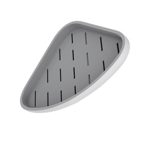 Estante de esquina triangular gris de plástico impermeable 2