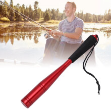 Fish Bat with EVA Non Slip Handle Aluminium Alloy Fish Whacker Stick for Outdoor Kayak Fishing Red