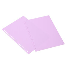 Carpeta de presentación A5 para hojas sueltas con 20 agujeros cubierta de plástico PP color morado taro