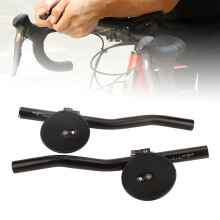 2 Stück Aluminiumlegierung Fahrrad Aero Bars Mountain Road TT Lenker 2,5-3,5cm