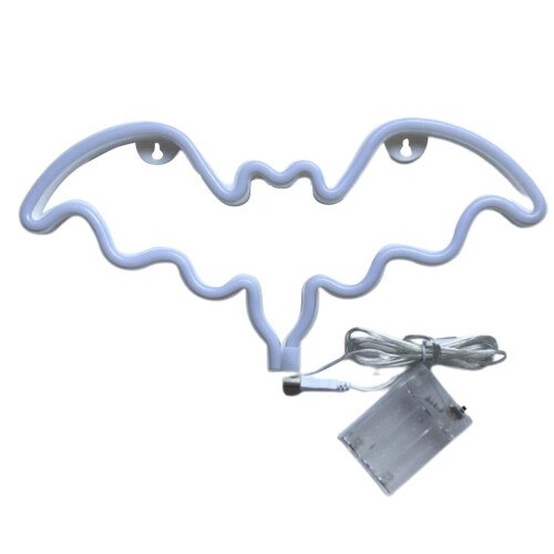 Fledermaus-LED-Neonzeichen 36x2x18 cm USB- oder batteriebetrieben 2