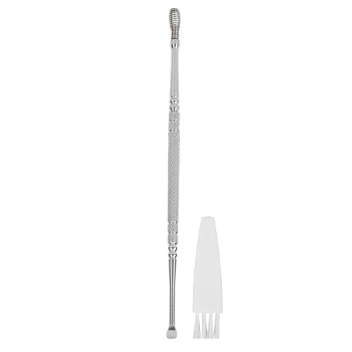 Ohrlöffel Doppelkopf Edelstahl Silber 1