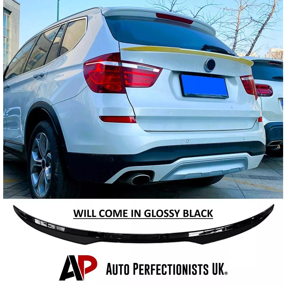 For Bmw X3 F25 Rear Mid Wing Boot Spoiler Lip Body Kit 2010-2017 Black 5061072666919