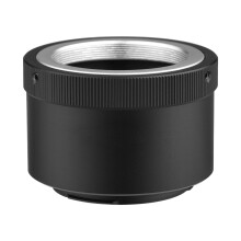 Adaptador de lente de aluminio de T2 a montura EF-M, 90 g, negro