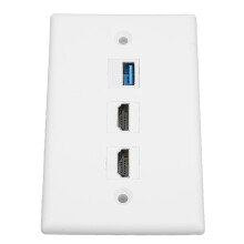 HD-Multimedia-Schnittstelle USB 3.0 Wandplatte 3-Port