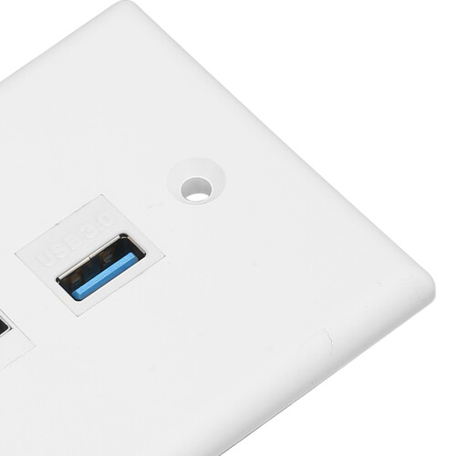 HD Multimedia Interface Wandplatte mit 2 Ports Ethernet und USB 3.0 Keystone 2