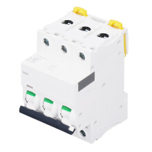 Disyuntor mini de 3 polos 63 A 400 V para carril DIN negro
