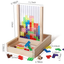 Lustiges dreidimensionales Tetris aus Holz Acryl Kinder Puzzle Spielzeug Bausteine