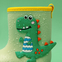 Botas de lluvia impermeables de EVA para niños, verde, 16 cm (6.3 in)