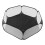 Small Animals Tent Foldable Breathable Interactive Easy Access Portable Small Pet Playpen for Pets Black 16