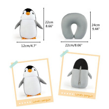 2-in-1-Pinguin-Nackenkissen 12x22cm 22x24cm EPS-Füllung
