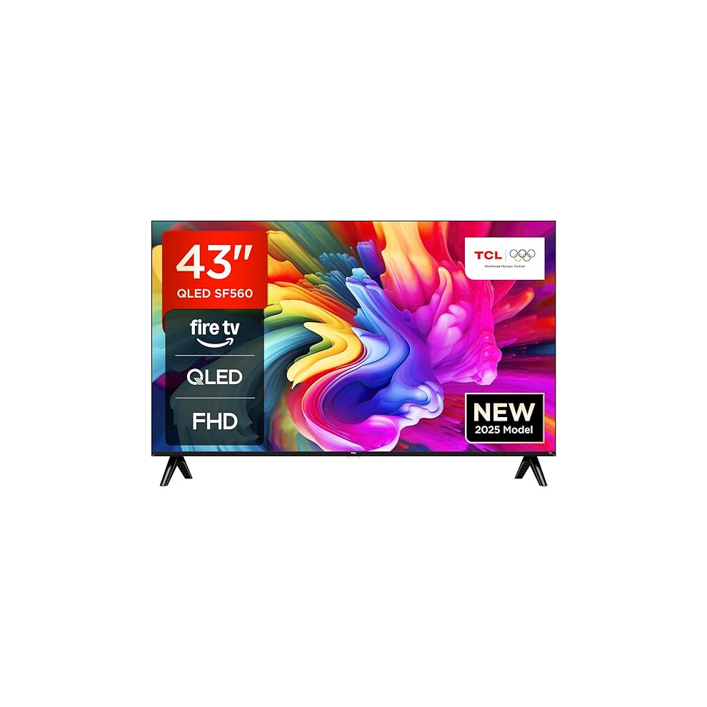 Photos - Television TCL 43 Inch Full HD Smart QLED Direct LED 43SF560-UK with Fire TV 