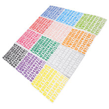 12 Stück Bügelbuchstaben - 12 Farben, Hitzetransfer