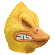 Máscara de pato de látex con cara de dibujos animados cubrecabezas de animal para fiesta de Halloween & cosplay