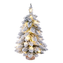 Modell: 45 cm weißer Mini-PVC-Weihnachtsbaum, 2 x AA