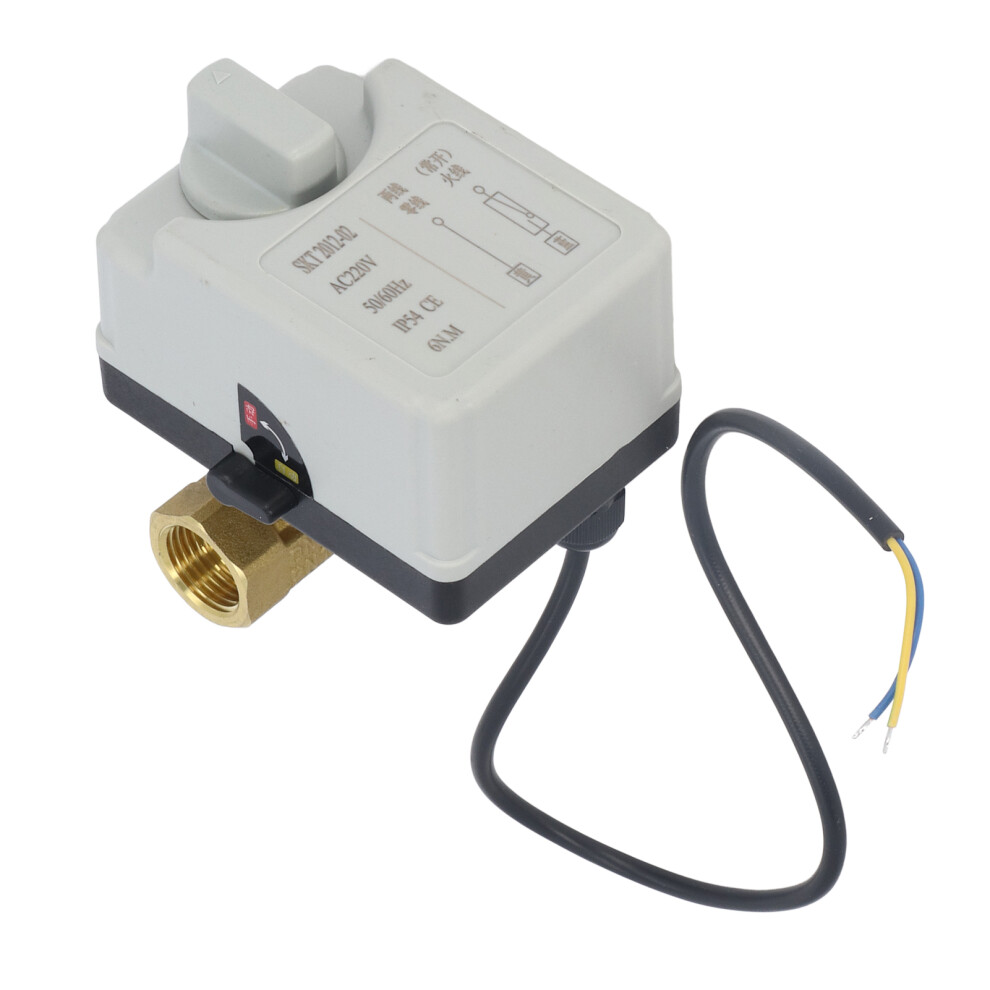 2 Wire Motorized Ball Valve Brass Wear Resistance Ip54 Ac220v Electric Ball Valve For Cold Hot Water 50% Glycol Solution Dn15 4971321053494