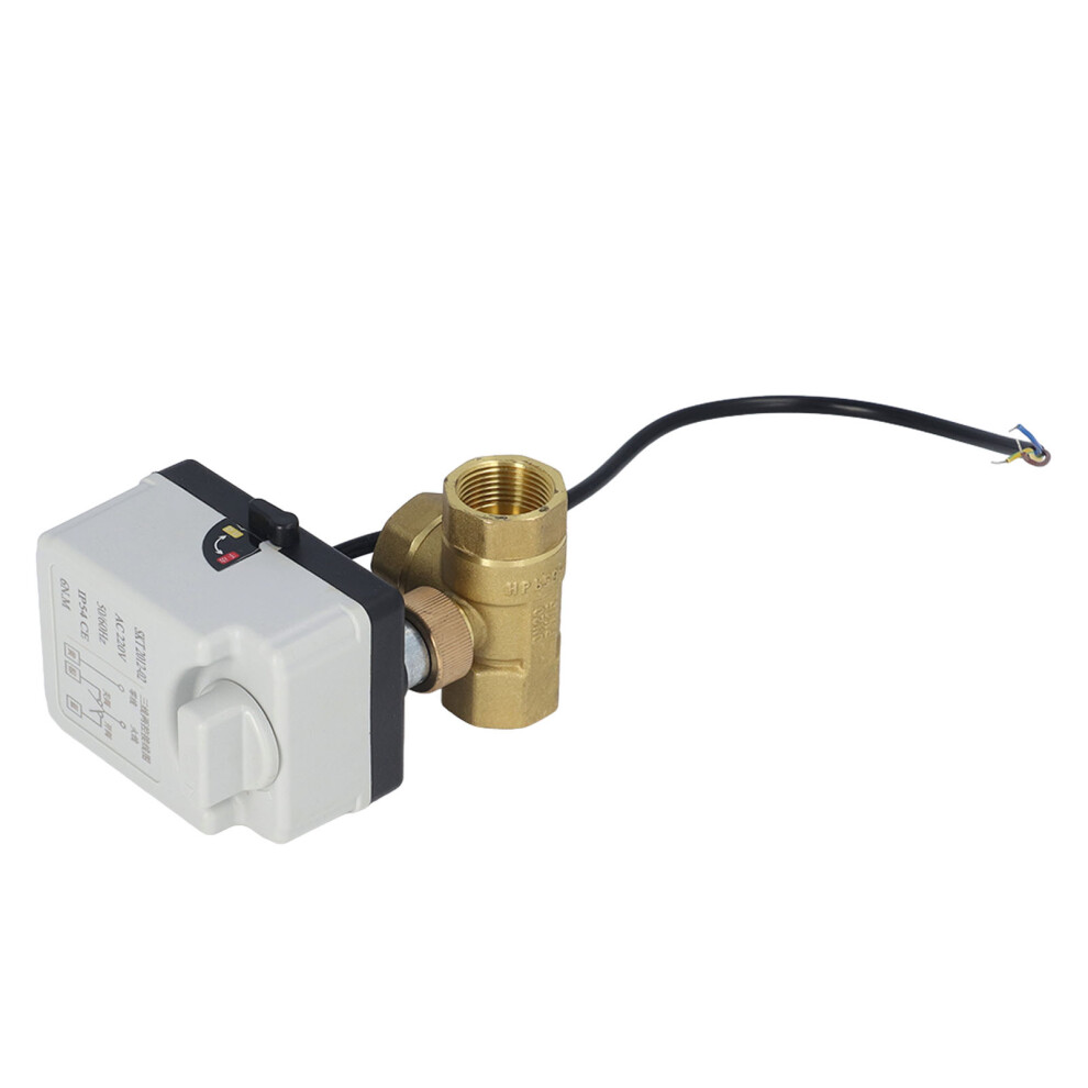 Dn20 3 Way Ball Valve 3 Wire 2 Control Brass Motorized Ball Valve Ac 220V 3/4In Female Thread 9321321054024