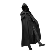 Capa con capucha de Halloween Unisex S/M/L/XL negra