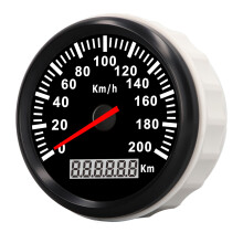 85mm/3.35in Velocímetro-odómetro IP67 Rojo 0-200 km/h