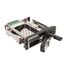SATA HDD Tray Dual Bay Excellent Heat Dissipation SATA Internal Hard Drive Tray for 2.5in 3.5in SATA Hard Drives (Not Inclube Hard Disk)