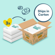 Pampers Premium Protection New Baby Size 1, 180 Nappies, 2kg-5kg, Monthly Pack + Pampers Harmonie Aqua Baby Wipes 1 pack of 10 Wipes