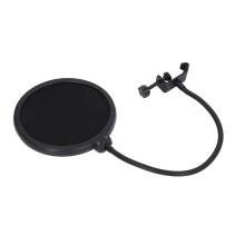Filtro anti-pop para micrófono, cuello de ganso de 35 cm, malla de 15,5 cm