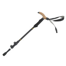 Bastón de senderismo de aluminio de 3 secciones 120 cm Negro/Amarillo