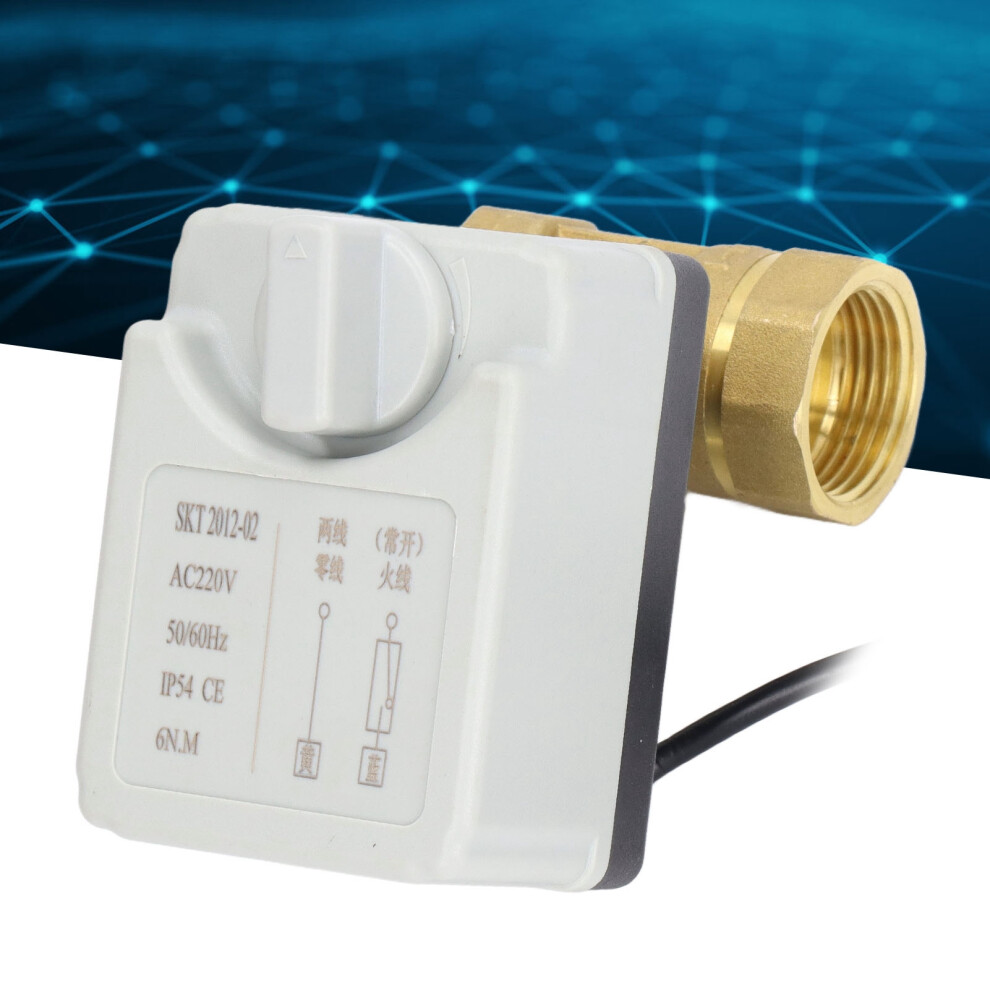 Motorized Ball Valve Electrical 2 Way Normally Open Manual Automatic Integrated Dn25 Ac220v 8771321061316