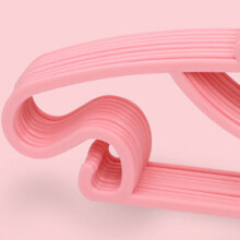 10 Stück PP-Dickes Schleifenknoten-Aufhänger 27x17 cm Babyrosa