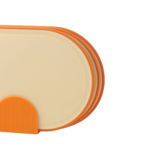 Beidseitiges Kunststoff-Schneidebrett 3er-Set Orange