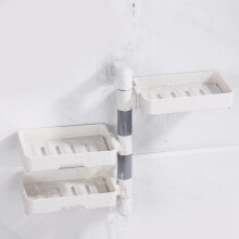 Caja de jabón giratoria para la pared - Blanco de 3 capas