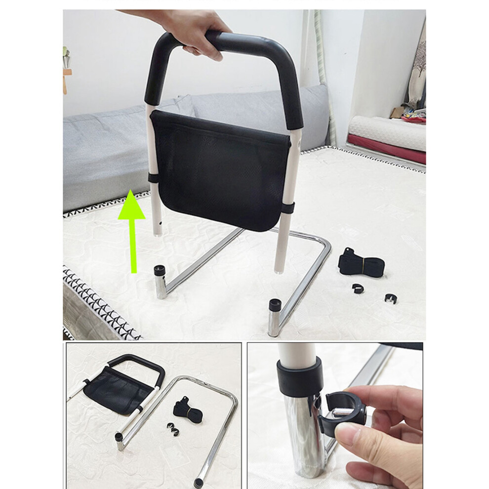 Bed Rail U Shaped Get Up Assist Drilling Free Avoid Falling Bedside Armrest for Elderly U Shaped Bed Rail