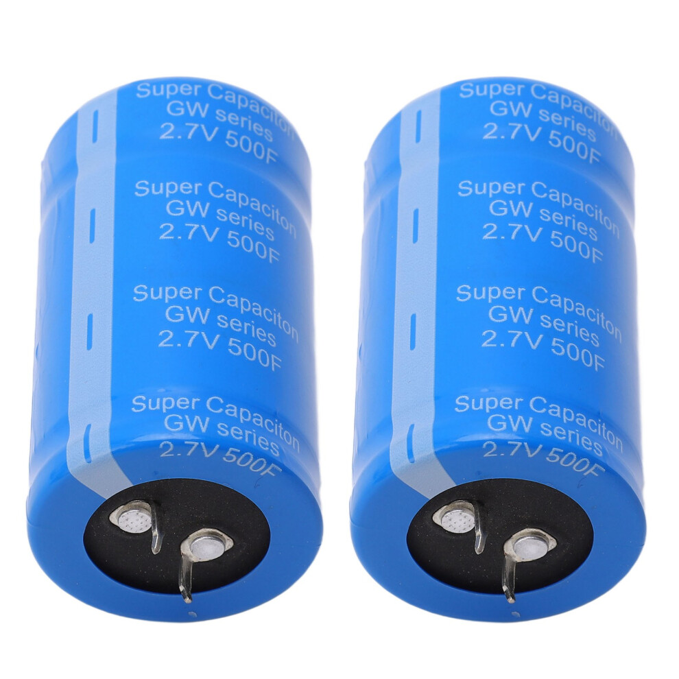 2 Pcs Automobile Car Farad Capacitor 2.7V 500F Energy Saving Blue Car Rectifier Super Farad Capacitor 7901321067778