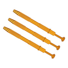 3 Stück Piercing Ball-Grabber Legierung 4-Zahn Gold 12 cm