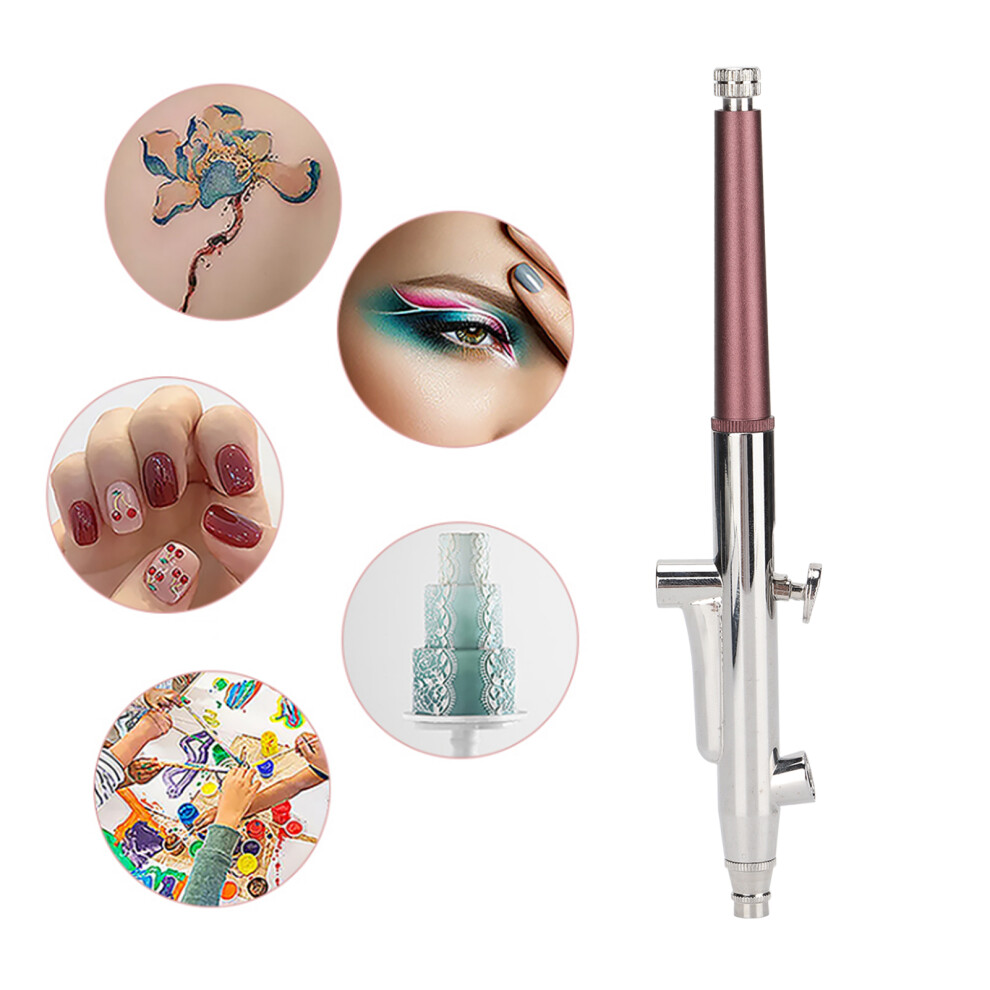 Nails Airbrush Pen Internal Thread Household Temporary Makeup Painting Airbrush for Tattoo Purple Gray