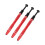 3 Stück Piercing Kugelgreifer 4-Zacken-Perlenhalter Rot 11