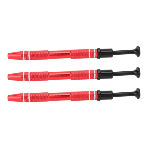 3 Stück Piercing Kugelgreifer 4-Zacken-Perlenhalter Rot