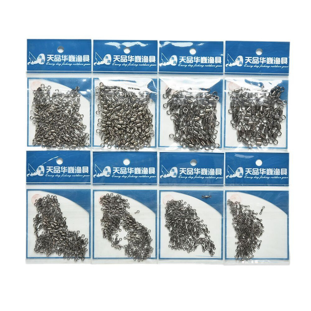 (8) 100pcs/set Ball Bearing Swivel Solid Rings Fishing Connector