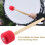 2 Stück Bassdrum-Schlägel, Eichenholzgriff, EVA-Kopf, Rot 7
