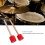 2 Stück Bassdrum-Schlägel, Eichenholzgriff, EVA-Kopf, Rot 9