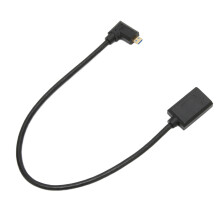 Cable de interfaz multimedia Micro HDMI 8K a 60 Hz, codo de 90, macho-hembra, OD4.0mm