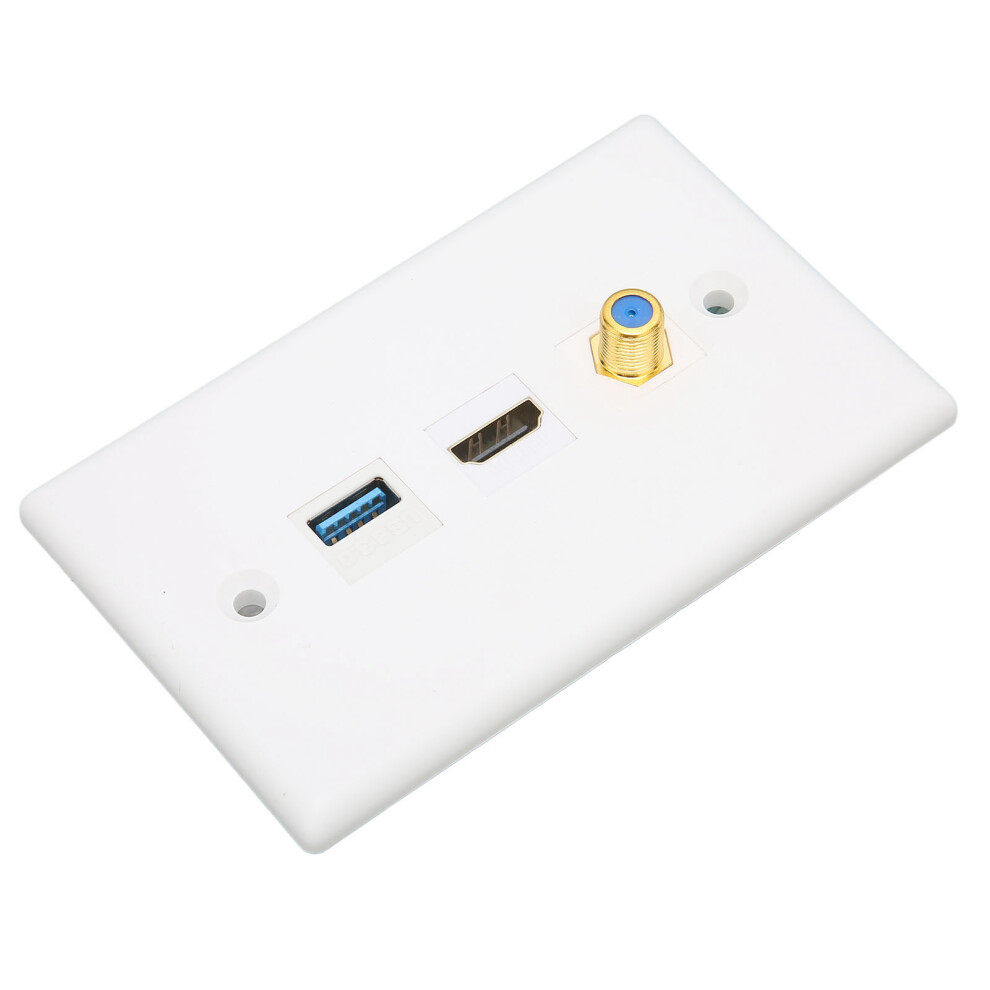 Hd Multimedia Interface Ethernet Wall Plate Soldering Free Hd Usb3.0 Tv F Type Wall Plate For Projector Computers 9411321075522