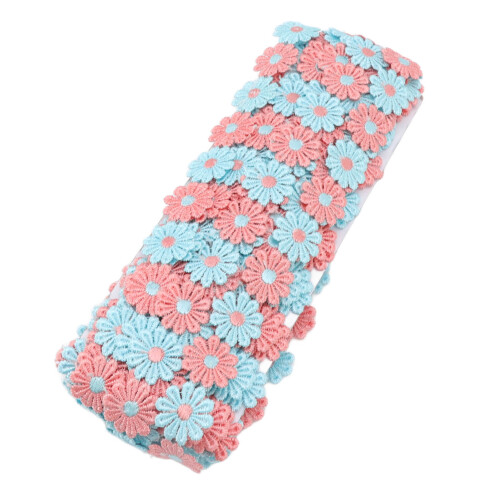 Gänseblümchen Spitzenband 15 Yards Polyester weiß 2