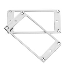 2 Stück silberne Metall-Humbucker-Montageringe für Gitarre