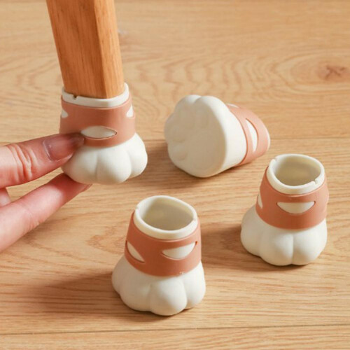 4er-Pack Katzenpfoten-Silikon-Beinschützer 4  4,2 cm