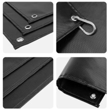 TOMSHOO Under Grill Mat Fire Pit Deck Patio Ember Mat Fireproof Mat Grill Pad for Fire Pit for Outdoor Camping Gas Stove Outdoor Wood Burni