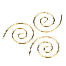 3 piezas Juego de agujas de tejer con cable en espiral 4x3.5cm dorado