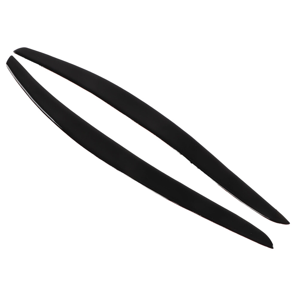 2 Pcs Headlight Eyebrow Glossy Trim Front Left Right Decoration For 3 Series Coupe E92 2006Â2012 Black 4391321087464